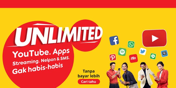 Paket Internet Indosat Data - 3GB 30 Hari + 15GB Apps + Youtube